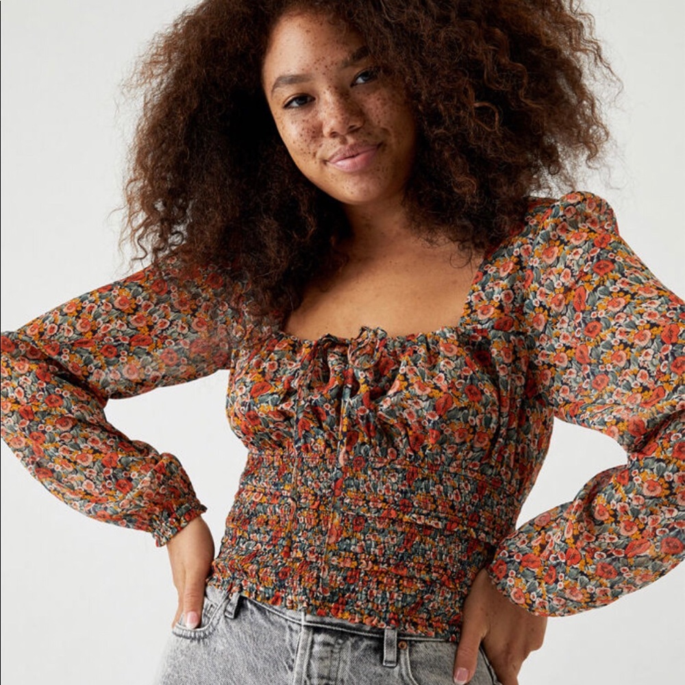 MinkPink Fleetwood Floral Chiffon Top